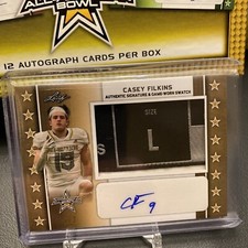 2020 Leaf Army All-American CASEY FILKINS Laundry Tag 1/2 Patch  Auto STANFORD