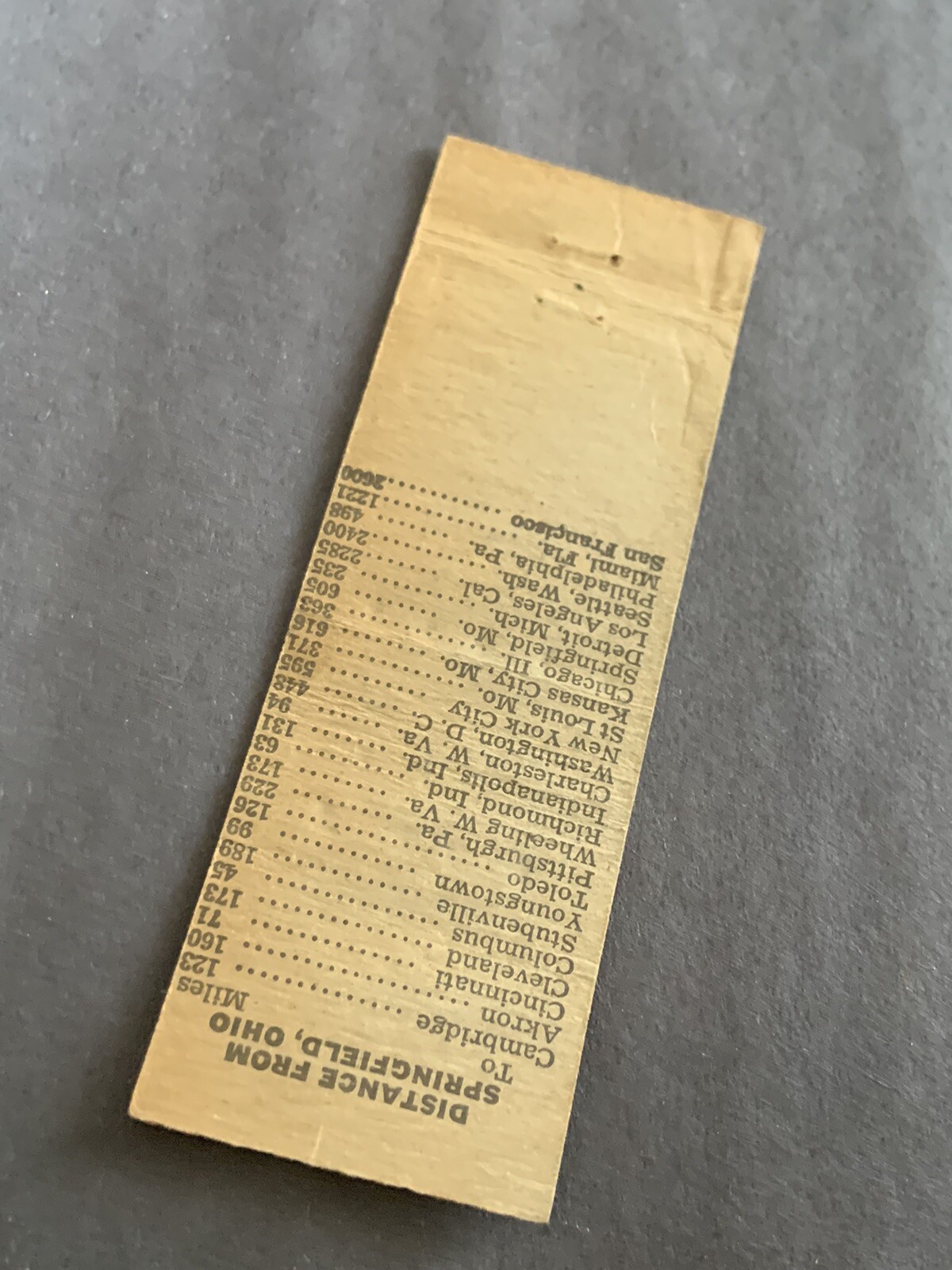 Vintage Ohio Matchbook “Larry’s Service Station” Springfield, OH eBay