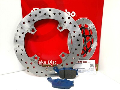 BREMBO BREMSSCHEIBEN SET HINTEN + BELÄGE HONDA HORNET ABS 600 2007 > 2008