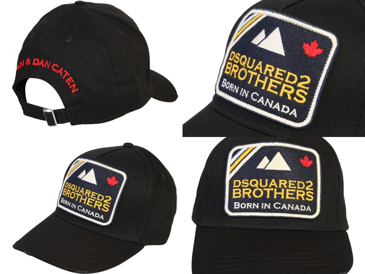 Dsquared2 Iconic Brothers Patch Logo Baseball Cap Hat