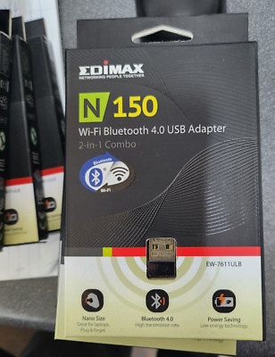 13x EDIMAX EW-7611ULB N150 Wi-Fi Bluetooth 4.0 USB Adapter (for EU/AU) - NEW!