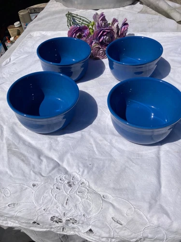 FIESTA 4 NEW LAPIS blue GUSTO BOWLS Fiestaware 28 oz BOWL Set of 4