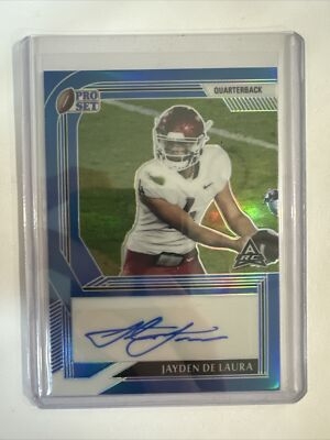 2022 Leaf Pro Set Metal Blue Prismatic #D /35 Jayden De Laura #PA-JDL Auto