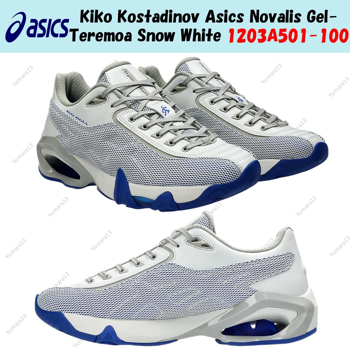 ASICS アシックス　Novalis Gel Teremoa ASICS NOVALIS GEL-TEREMOA | Unisex | Snow White/Asics Blue