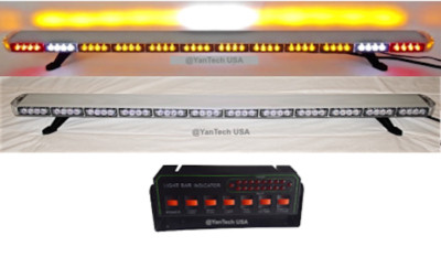 60  Amber LED Light Bar Flat Bed Tow Truck Plow Roll Back w/ CARGO & TURN SIGNAL