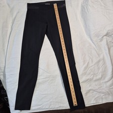 Helmut Lang Leggings Black with Leather Panels B06HW223 Medium TALL Excellent 30