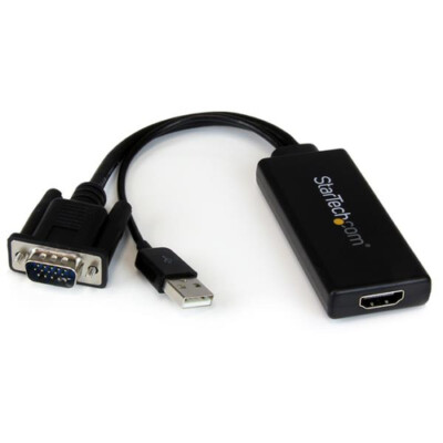 StarTech.com VGA auf HDMI Konverter Adapter mit Audio über USB - Convert Kabel