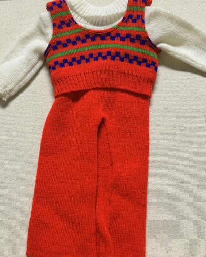 Vintage Doll Clothes Knit Jumpsuit With Vest Doll 11" 12" Mod- 1960’s Retro - Picture 9 of 23