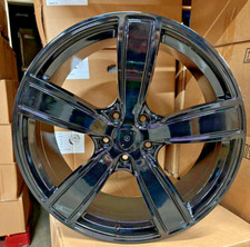 22" PORSCHE CAYENNE E1 E2 2002-2018 GLOSS BLACK 419 DESIGN 10J ALLOY WHEELS X4