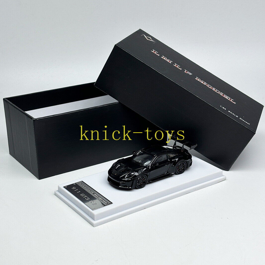 LMLF 1/64 Scale Porsche 911 GT3 RS Black Diecast Car Model Toy