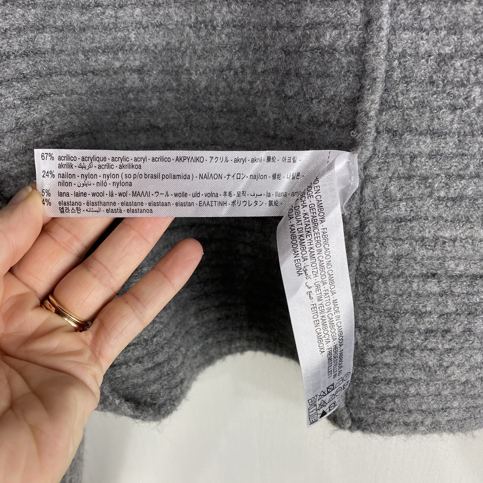 Zara Ribbed Knit Arm Warmer Ballon Puff Sleeve Croppe… Gem