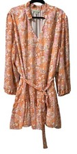 Ryegrass Long Sleeve Orange Pink Floral Dress - Womens Size 3X - NEW with tags