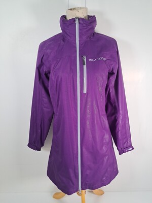 HELLY HANSEN HellyTech lila Jacke mit durchgehendem Reißverschluss wetterfest Kapuze Damen Small