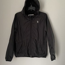 US Polo Assn. Boys  Black Hoodie Windbreaker size L