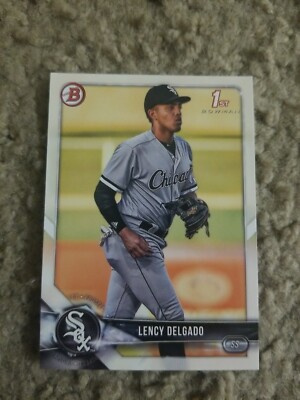 LENCY DELGADO 2018 1st BOWMAN DRAFT CARD BD-37 WHITE SOX (FIRST PROSPECT BASE)