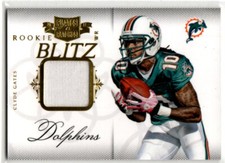 2011 Panini Plates & Patches Football Clyde Gates ROOKIE JERSEY DOLPHINS 16/299