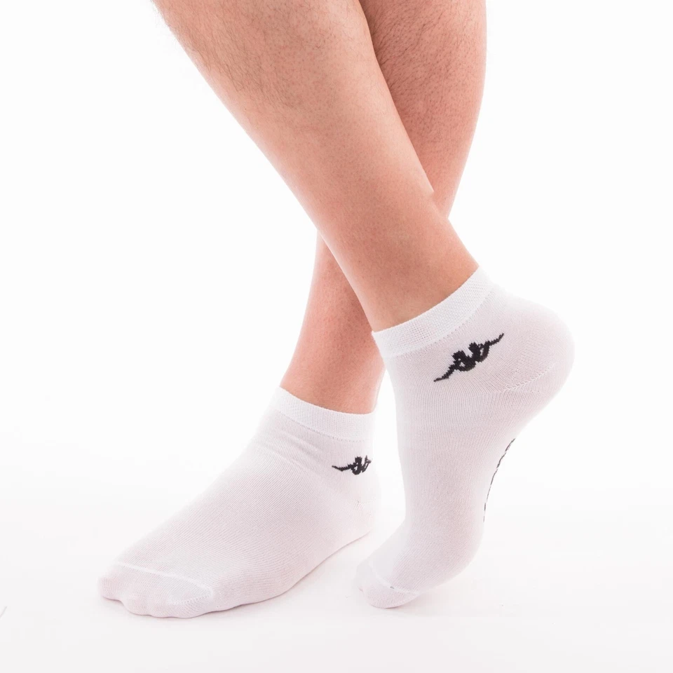 3 Paia di mezzi calzini da uomo donna unisex in cotone elasticizzato Kappa K004 Foto 2 de 4