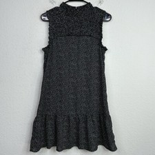 THML Dress Womens XS Black Polka Dots Sleeveless Ruffle A-line Whimsygoth Boho