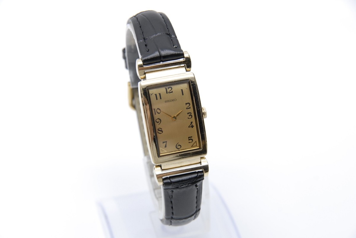 EXC+5] Vintage SEIKO Nouveau 1220-5270 20mm Gold Dial QZ Women's