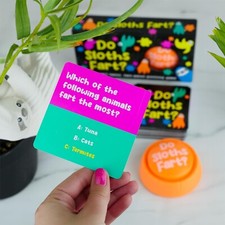 Image of Do Sloths Fart? Fun Fast Guessing Game Family Board Game With Fart Sound Buzzer
