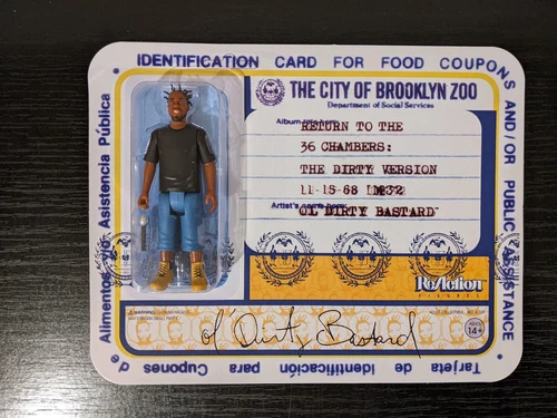 Super7 ReAction Wu-Tang Clan OG ODB Ol' Dirty 3.75" Vinyl Figure Brooklyn Zoo