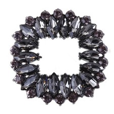 2 Pcs/Set Shoe Clip Zinc Alloy Square Hollow for Rhinestone Floral Glitter Luxur