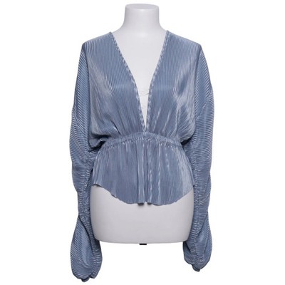 Yehwang Collection, Wickelbluse, Größe: M, Blau, Polyester, Streifen, Damen #pdL