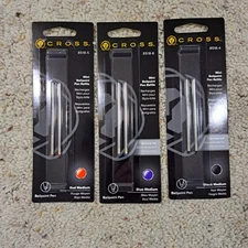 NEW Cross Tech 3 Mini Ballpoint Pen Refills Black Blue Red SEALED