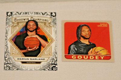 DARIUS GARLAND (2) 2025 GOODWIN CHAMPIONS GLOSSY BLACK & GOUDEY #10 & G17