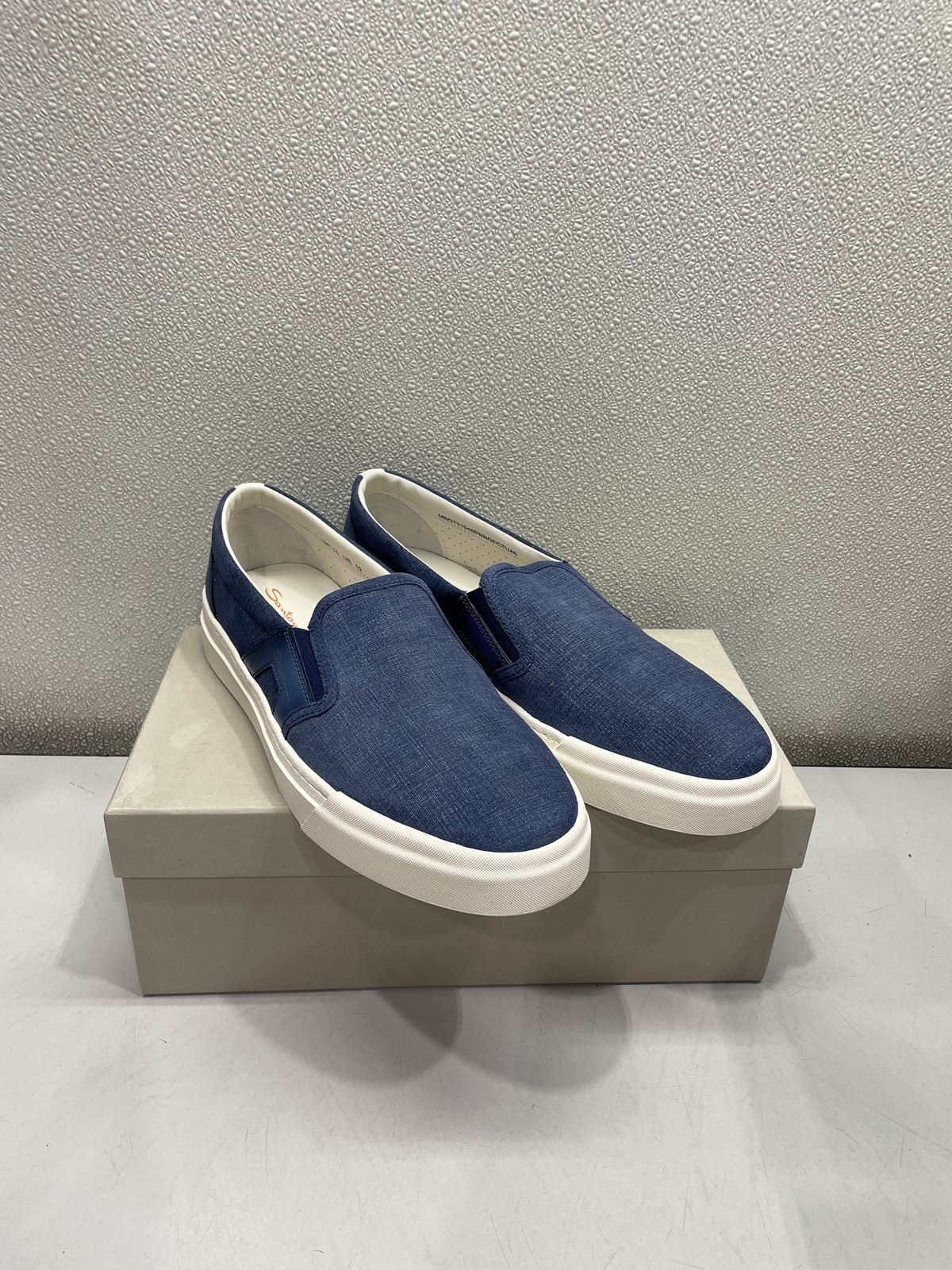 Santoni Double Buckle Casual Sneaker Men's US 12, Blue