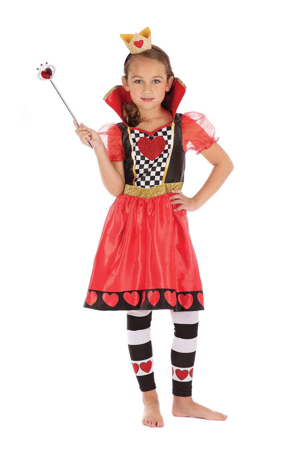 Bristol Novelty Disfraz de reina de corazones, infantil, de 10 a 12 años Hallowe