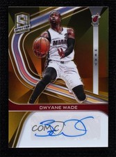 2019 Panini Spectra Signatures Gold Prizm 10/10 Dwyane Wade #S-DWD Auto HOF ow1