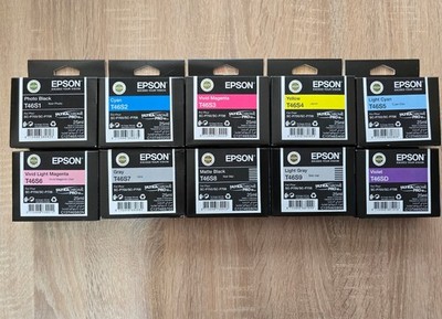 Kompletter Satz 10 Farben ( EPSON T46S ) für EPSON SureColor SC-P700 in OVP