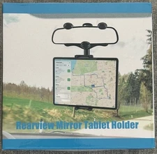 Rearview Mirror Tablet Holder for Car, Rear View Mirror Car Tablet Mount 4-11"