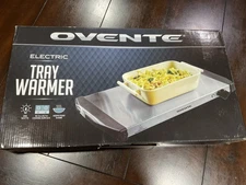 Silver Buffet Server Electric Warming Tray and Food Warmer with Adjustable Tempe