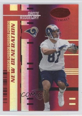 2005 Leaf Certified Materials Mirror Red /100 Dante Ridgeway #188 Rookie RC 0a6