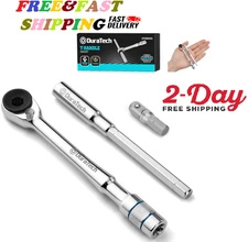 1/4" T-Handle Ratchet, Mini Ratchet Wrench with Hex Bit Extension Set, Compatibl