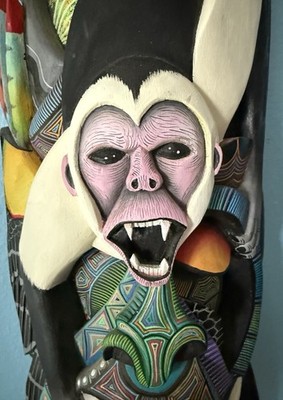 BORUCA VAMPIRE MASK Costa Rica Indigenous Art, Howler Monkey & Friends - VOLCANO