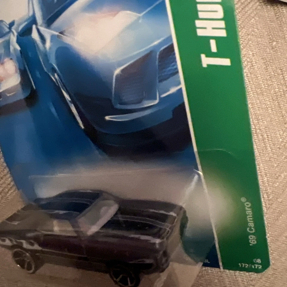 2 - Hot Wheels T-Hunt 12/12 (2007) 40th Blue '69 Camaro Car Toy 172/172 - Image 4 of 4