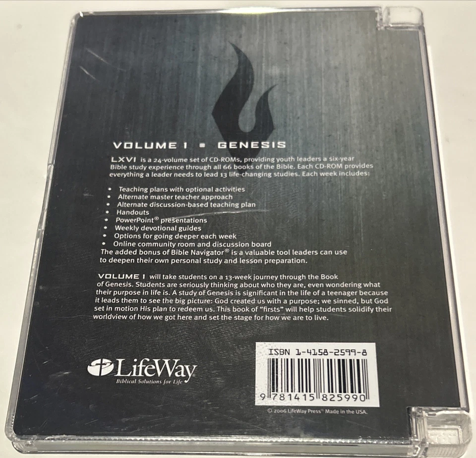 LXVI Study Of Sixty Six Books Genesis Volume 1 w/ Manual PC CD Bible Plan 2006 - Image 2 of 4