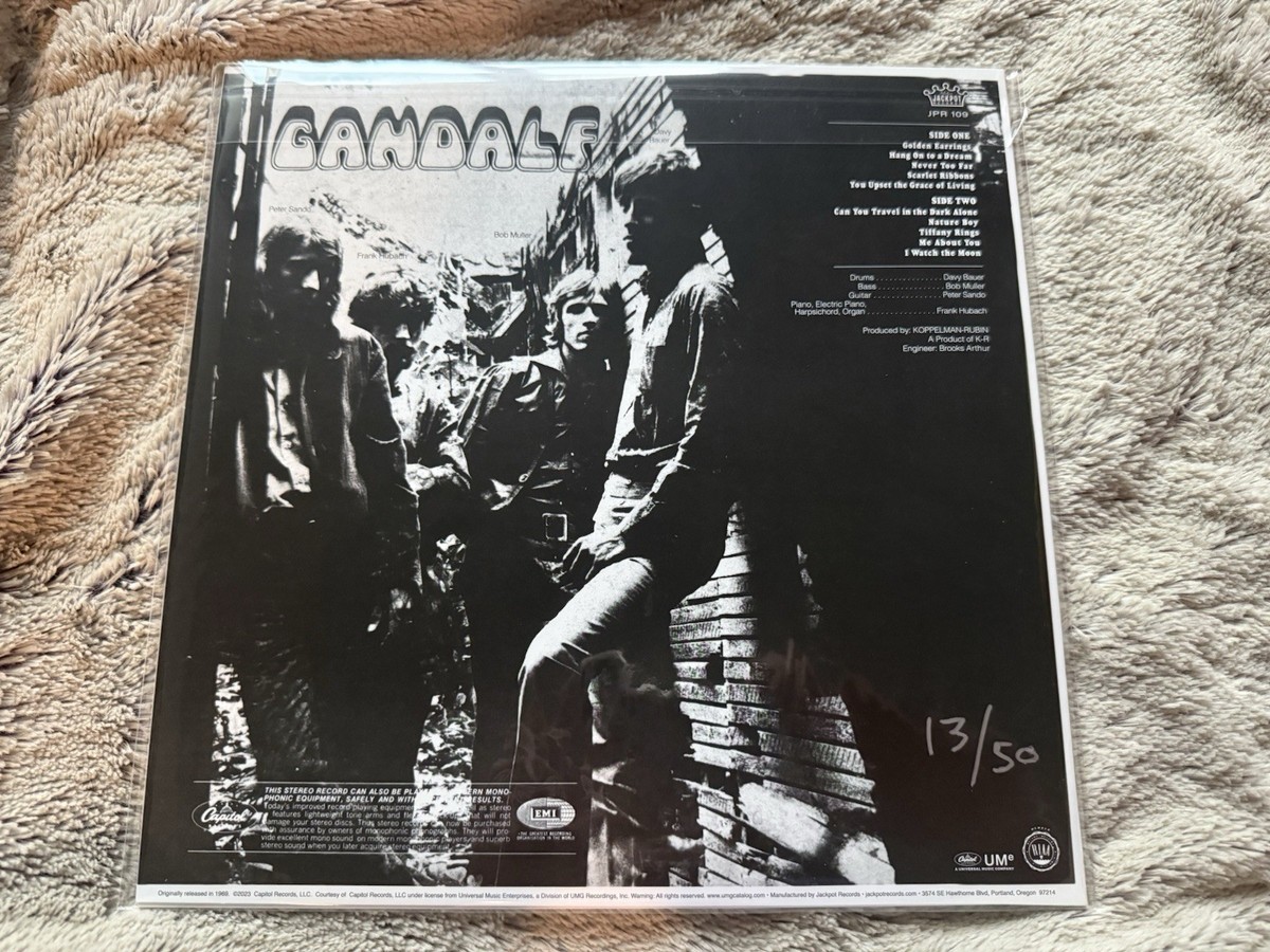 GANDALF S/T LP Clear vinyl Lp signed by Peter Sando Limited To 50 