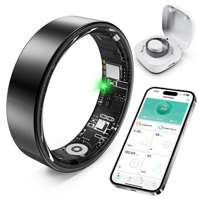 Ring mit Schlafüberwachung, Schrittzählung, Herzfrequenz, , für iPhone und Andro...