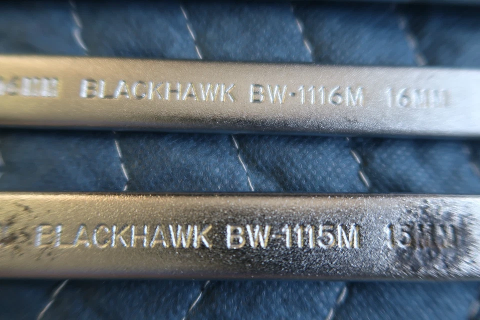 7 BLACKHAWK METRIC Combination Wrenches Set Alloy Steel Vintage See Pics - Image 3 of 4