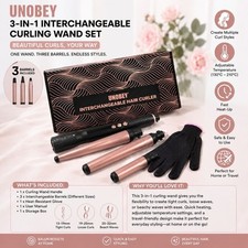 3in1 Interchangeable Curling Wand Set Hair Styling Tool