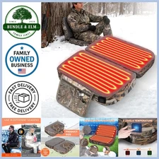 Hunting Seat Cushion Heated with Backrest & Battery Pack, Self-Supporting