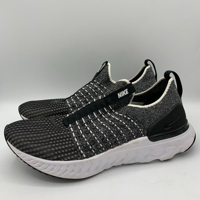 Nike React Phantom Run Flyknit 2 Shoes Mens Size 8.5 Black Smoke Grey Tried On