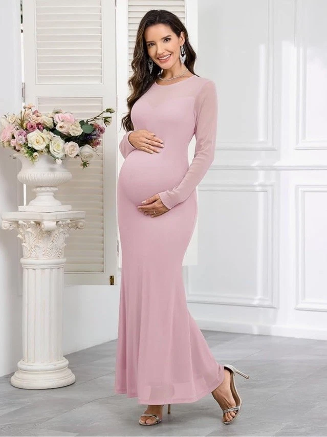 Maternity Long Sleeve Formal Maxi Dresses for Women for sale | eBay