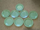 Vintage Fire-King Jadeite Jane Ray 9" Plates – Set of 8