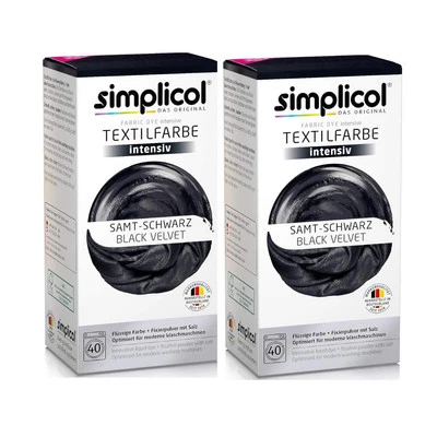 Simplicol Textilfarbe Intensiv Samt-Schwarz 150g 2er Pack
