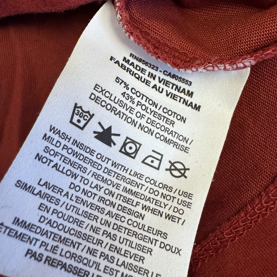 Camisa Washington State Cougars Para Hombres Grande Roja Equipo de Fútbol Emitida Dri Fit Nike Foto 2 de 4